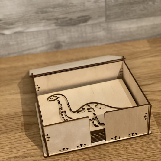 Tegnesjablonger i tre – Dinosaurer (9stk)