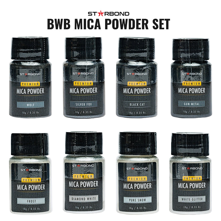 Starbond Mica Powder Pigment Black White Brown (BWB) Sett