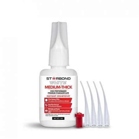 Starbond Hvit Medium-Tykk Cyanoakrylat 30ml