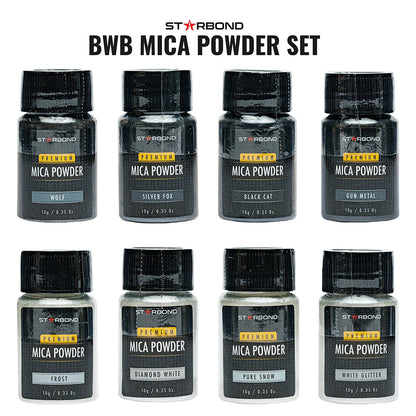Starbond Mica Powder Pigment Black White Brown (BWB) Sett