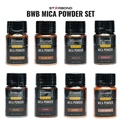 Starbond Mica Powder Pigment Black White Brown (BWB) Sett