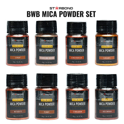 Starbond Mica Powder Pigment Black White Brown (BWB) Sett